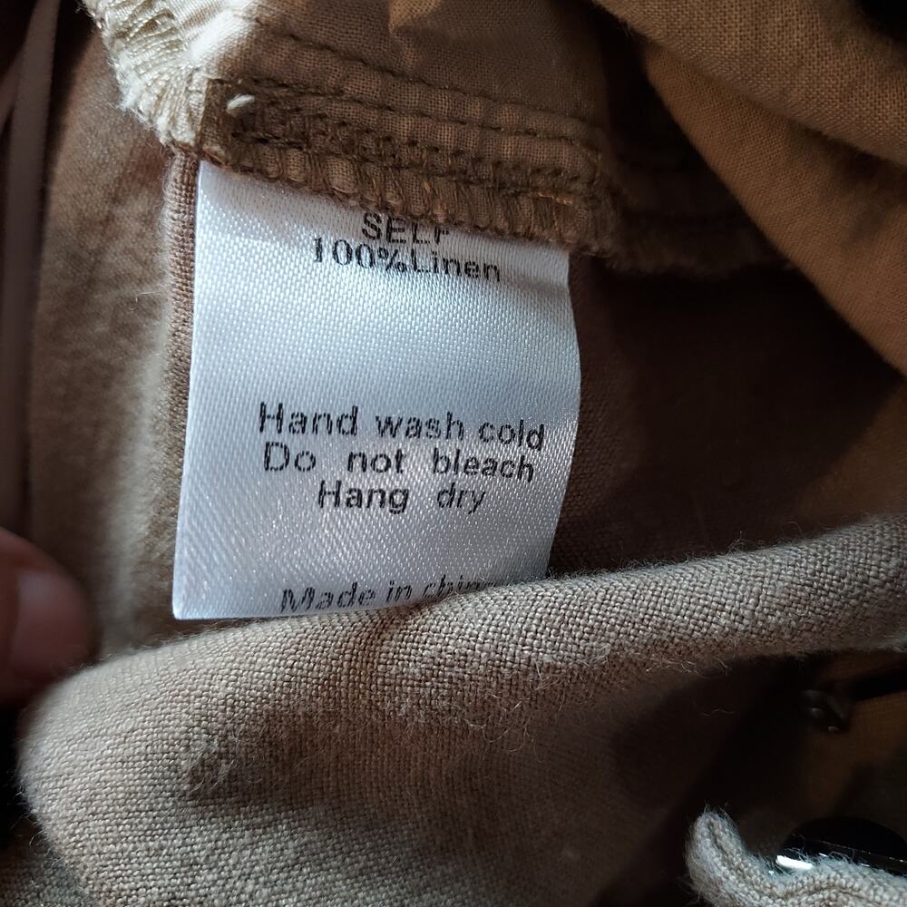 All:Row Beige Linen Long Shorts 8" Inseam Size S - Picture 9 of 10